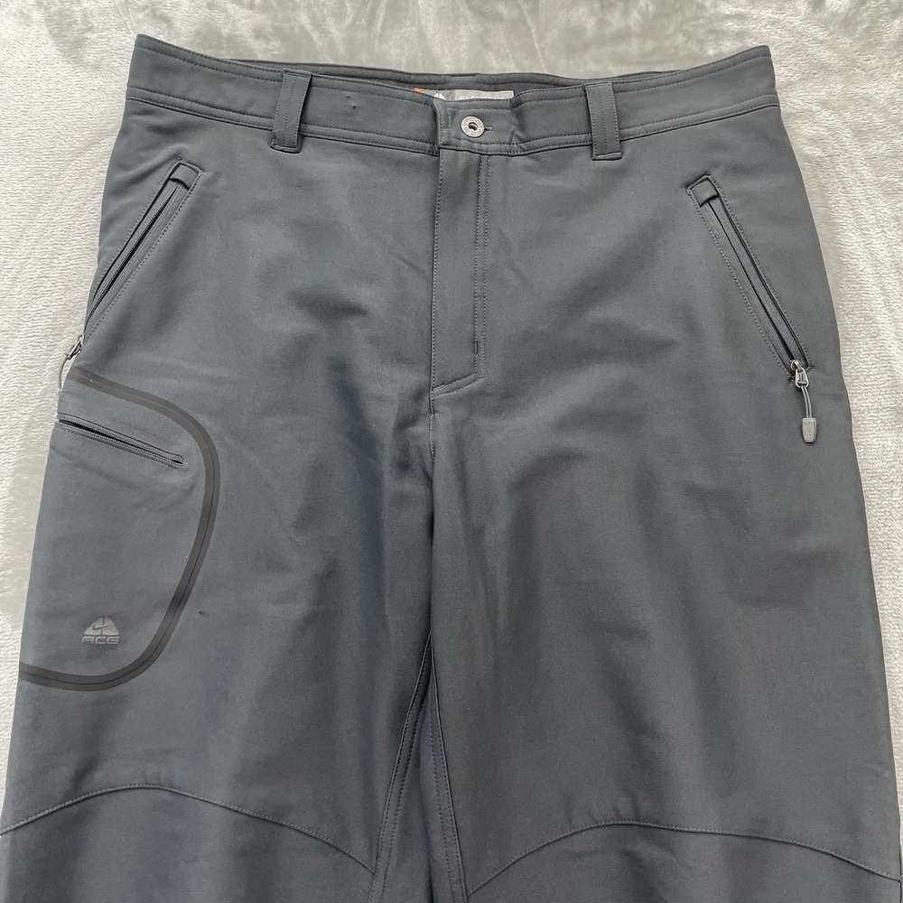 Nike ACG Pants Mens Large Gray summit woven cargo zip adventure trek hike trail